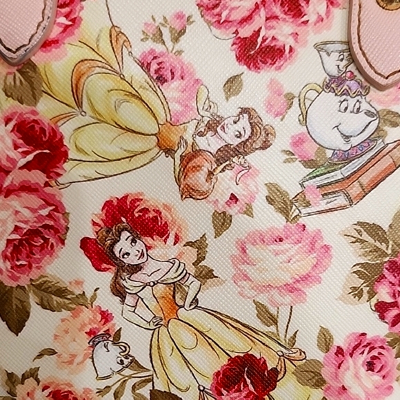 RARE LOUNGEFLY DISNEY BEAUTY & THE BEAST PURSE - Picture 15 of 16
